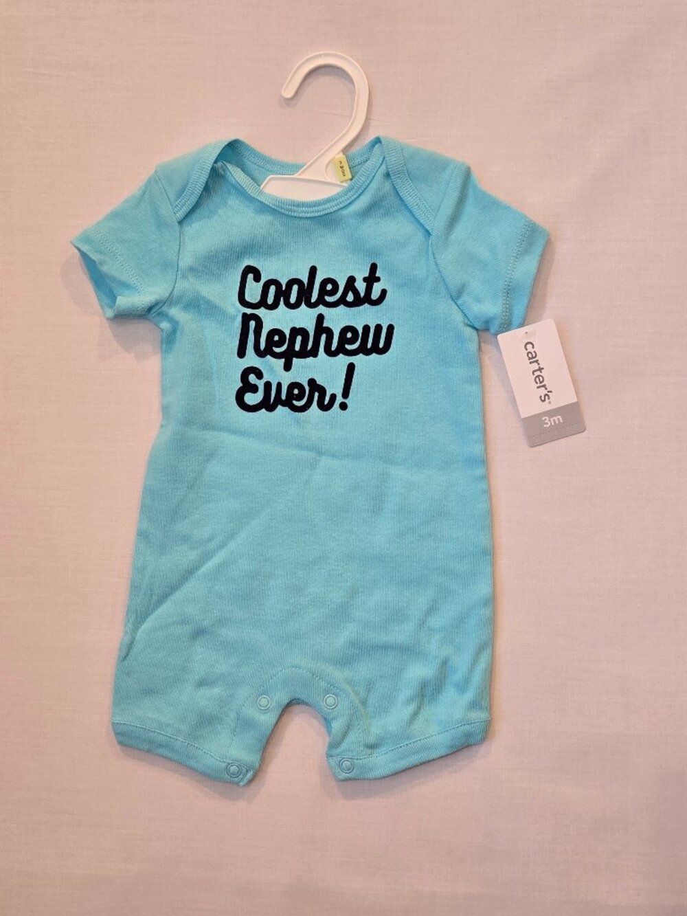 NWT Carter’s Coolest Nephew Ever Baby Romper 3M